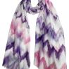 Leichter Sommer-Schal Zacken, 170 x 45 cm, Flieder