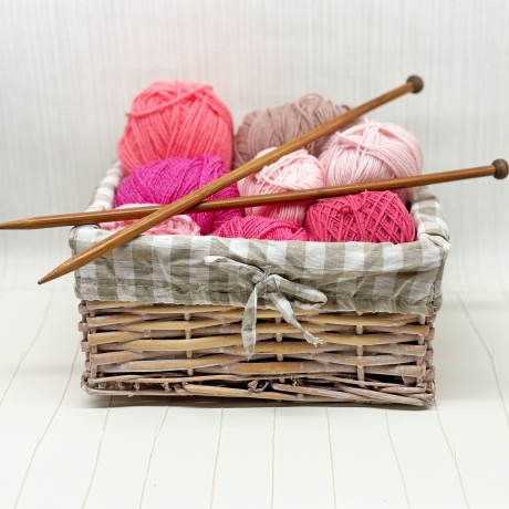 Hundetuch Rosa Hellblau Halstuch für Hunde handgestrickt 