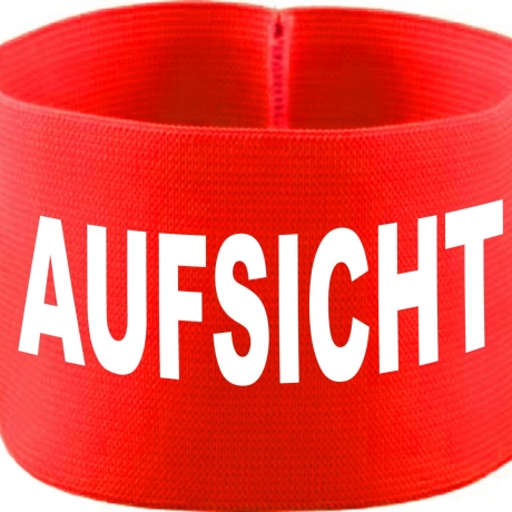 gummielastische Armbinde 10 cm bedruckt mit AUFSICHT