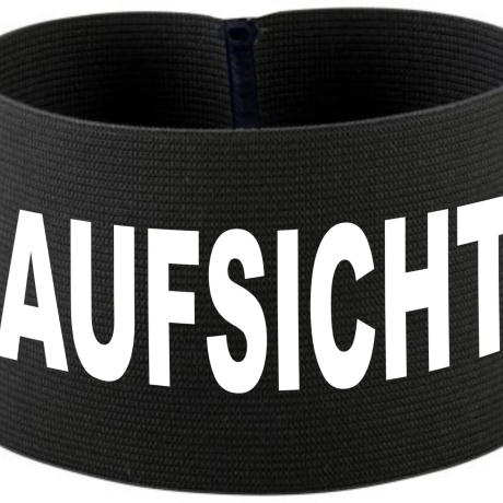 gummielastische Armbinde 10 cm bedruckt mit AUFSICHT