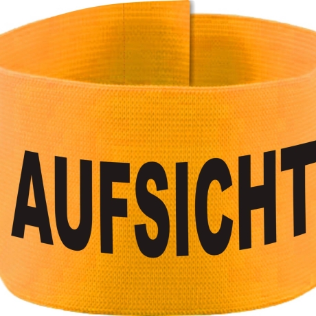Klett-Armbinde 10 cm Höhe bedruckt mit AUFSICHT