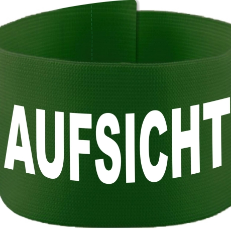 Klett-Armbinde 10 cm Höhe bedruckt mit AUFSICHT