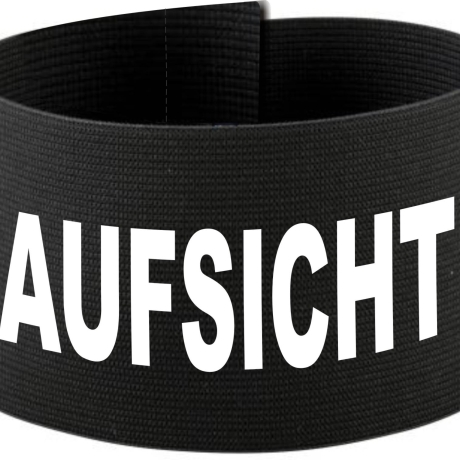 Klett-Armbinde 10 cm Höhe bedruckt mit AUFSICHT