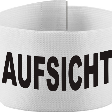 Klett-Armbinde 10 cm Höhe bedruckt mit AUFSICHT