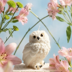 Eule Kerze Geschenk  süße Kuh Kerze handgemacht – Geschen