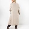Oversized Strickmantel langer Cardigan Beige Strickweste (S - XL)