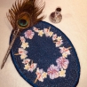 Blumenrahmen Stickdatei – Tropisches Blumenmotiv als Rahmen