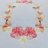 Blumenrahmen Stickdatei – Tropisches Blumenmotiv als Rahmen