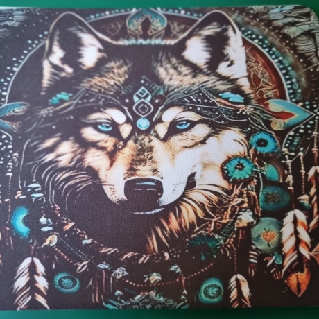 DreamEmbroid Dreamcatcher Wolf Mousepad