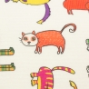 beschichtete Baumwolle Katzen bunt weißgrundig Alsfeld