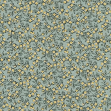 beschichtete Baumwolle Lemon dusty green AU Maison Wachstuch