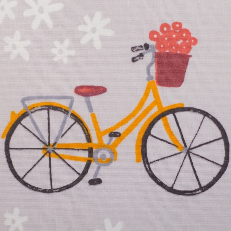 beschichtete Baumwolle Leona Fahrrad hellgrau Fahrräder grau