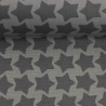 Staaars beschichtete Baumwolle dunkelgrau auf grau Sterne RESTm