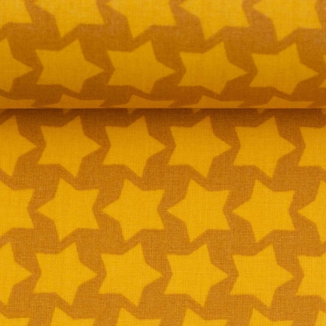 69 cm Staaars beschichtete Baumwolle gelb ocker senfgelb Stars