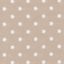 beschichtete Baumwolle Star big beige AU Maison Oilcloth