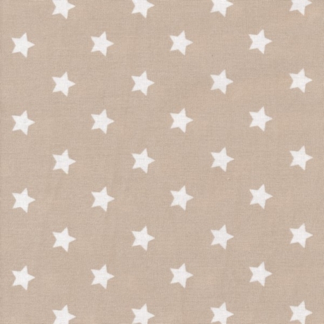 beschichtete Baumwolle Star big beige AU Maison Oilcloth