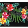 Unisex Pareo Blumen, bunt, 2-seitig Fransen, Handarbeit, ba 03