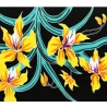 Unisex Pareo Blumen, bunt, 2-seitig Fransen, Handarbeit, ba 06