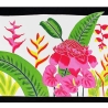Pareo Blumen, bunt, 2-seitig Fransen, Handarbeit, ba 012