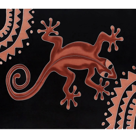 Pareo Gekko, bunt, 2-seitig Fransen, Handarbeit, ba 016