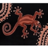 Pareo Gekko, bunt, 2-seitig Fransen, Handarbeit, ba 016