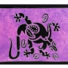 Pareo Gekko, bunt, 2-seitig Fransen, Handarbeit, ba 018