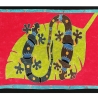Pareo Gekko, bunt, 2-seitig Fransen, Handarbeit, ba 021