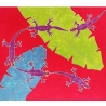 Pareo Gekko, bunt, 2-seitig Fransen, Handarbeit, ba 022
