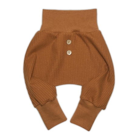 3-tlg Baby-Set Pumphosen-Set Erstlingsoutfit in Karamell 