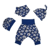 3-tlg Baby Pumphosen-Mütze-Tuch Set Erstlingsoutfit Fußballfieber