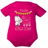 Baby Body kurz WELCOME GIRL personalisiert mit Geburtsdaten+Name