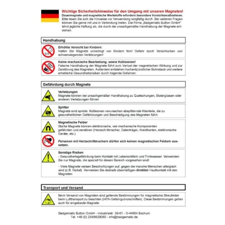 Kühlschrankmagnet Magnet 50mm rund Essen schlafen Stricken