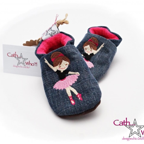 Upcycling Jeanspuschen Ballerina vegan