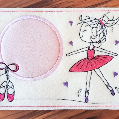 Stickdatei MugRug Untersetzer Ballerina 13x18cm und 13x20cm