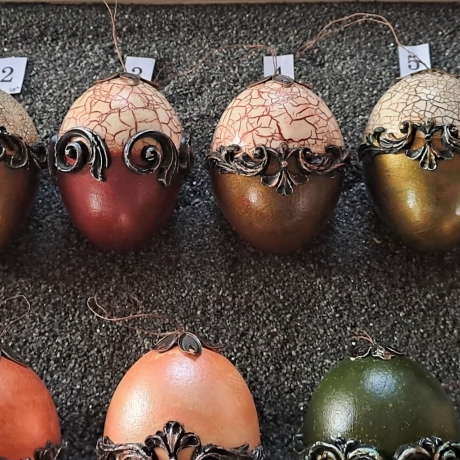 Ostereier echtes Hühnerei Ostern Handarbeit Kunsthandwerk Unikat 