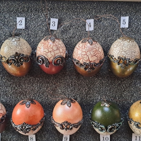 Ostereier echtes Hühnerei Ostern Handarbeit Kunsthandwerk Unikat 