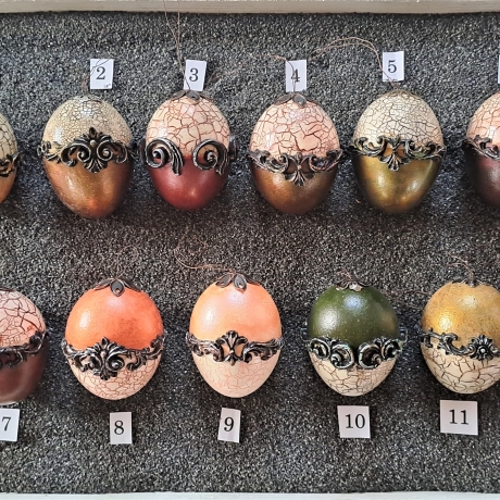 Ostereier echtes Hühnerei Ostern Handarbeit Kunsthandwerk Unikat 