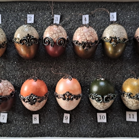 Ostereier echtes Hühnerei Ostern Handarbeit Kunsthandwerk Unikat 