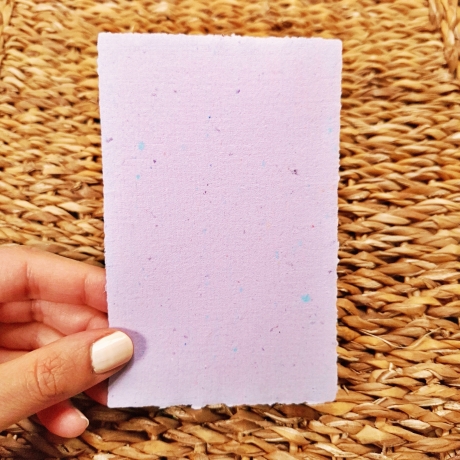 Handgeschöpftes Papier | 10 Bögen 13x8,5 cm | Lila Büttenpapier