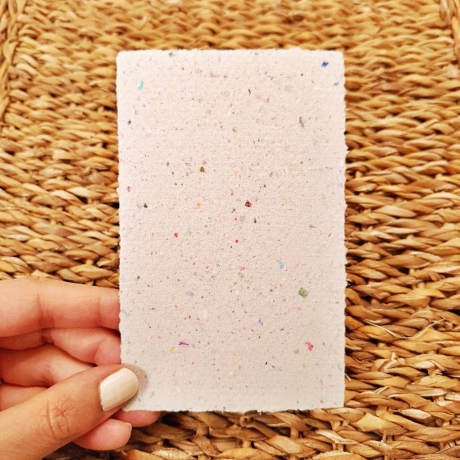 Handgeschöpftes Papier | 10 Bögen 13x8,5 cm | Weißes Büttenpapier