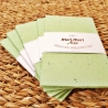 Handgeschöpftes Papier | 10 Bögen 13×8,5 cm | Grünes Büttenpapier