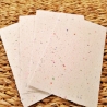 Handgeschöpftes Papier | 10 Bögen 13x8,5 cm | Weißes Büttenpapier
