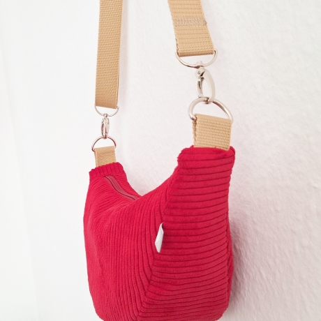 Moonbag Cord Rot Kirschen - deine neue Lieblingstasche