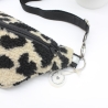 Bauchtasche Teddyplüsch Leoprint handgenähtes Unikat