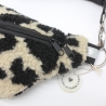Bauchtasche Teddyplüsch Leoprint handgenähtes Unikat