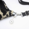 Bauchtasche Teddyplüsch Leoprint handgenähtes Unikat