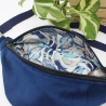 Bauchtasche Samt Dunkelblau Cross Body Bag Unikat Handmade