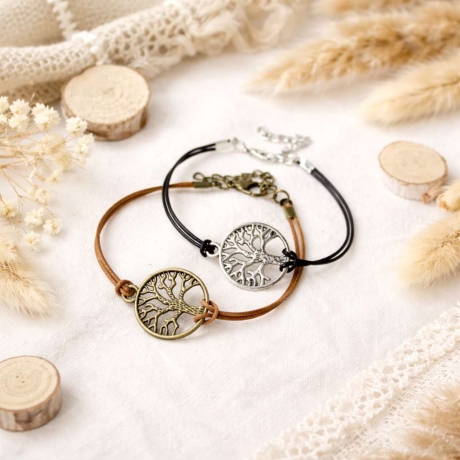 Lederarmband Lebensbaum – Armband mit Symbol
