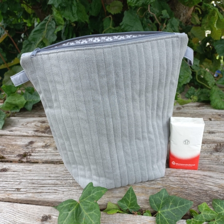 Gesteppte Tasche | Jeans-Upcycling | 5 Innentaschen | handgemacht