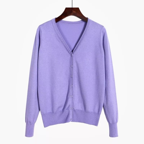 Damen-Sommer-Feinstrickjäckchen, lila, Größe L, neu